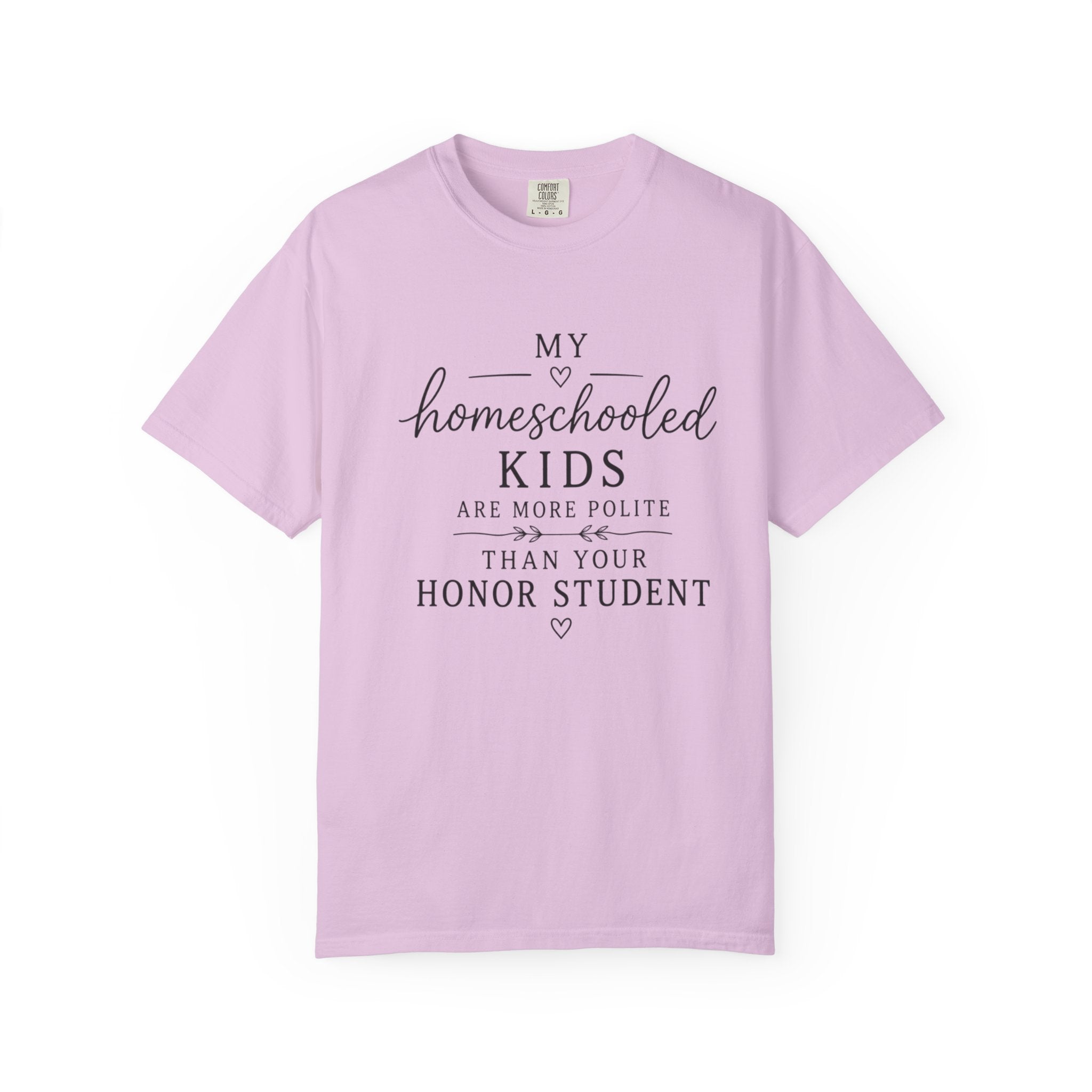 Snarky Homeschool vs Public School T-Shirt — 'Polite Homeschool Kids' Comment Tee