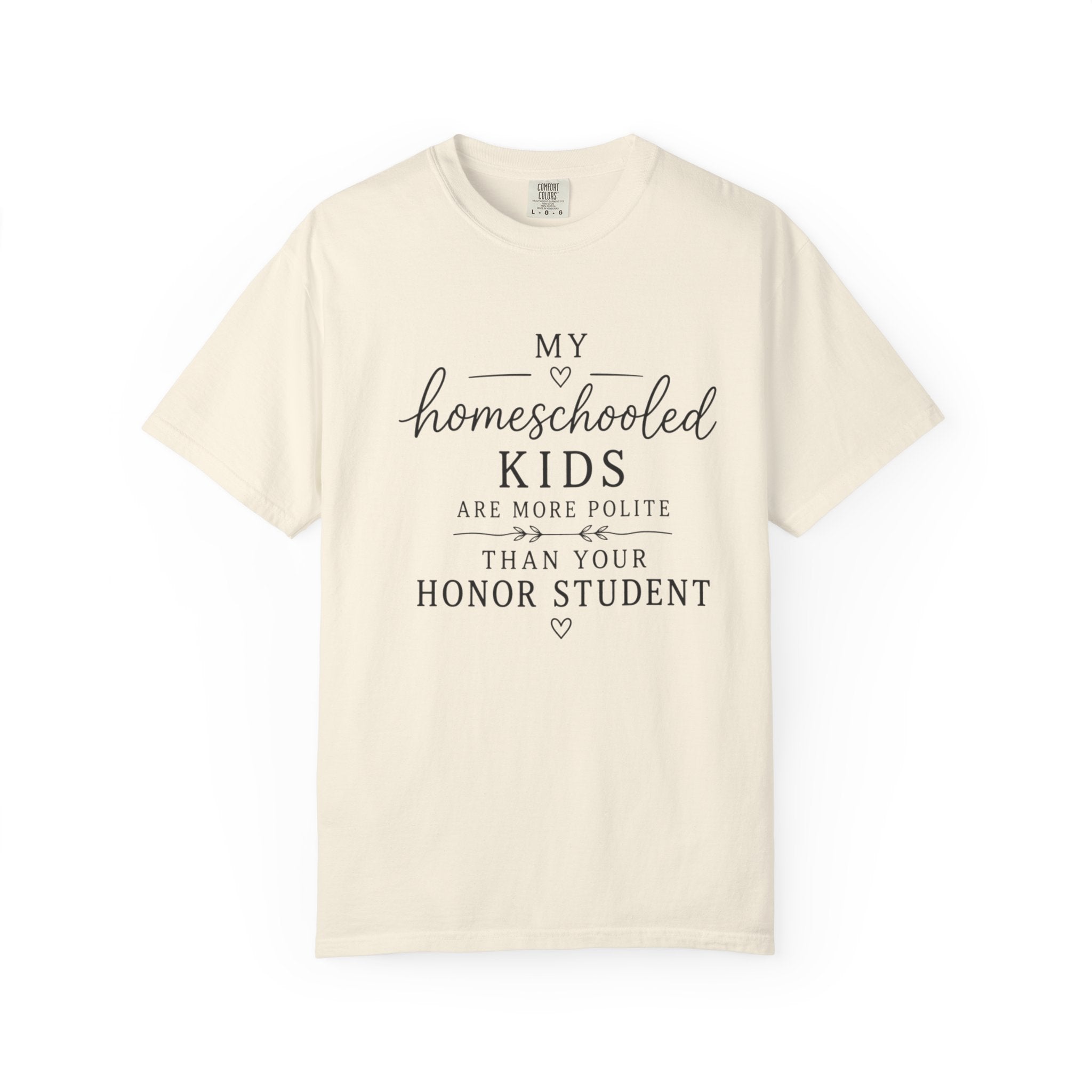 Snarky Homeschool vs Public School T-Shirt — 'Polite Homeschool Kids' Comment Tee
