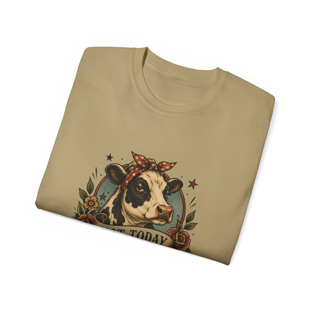 Tattoo-Inspired Cow Tee — Funny Cow Lover Shirt for Farmers & Homesteaders