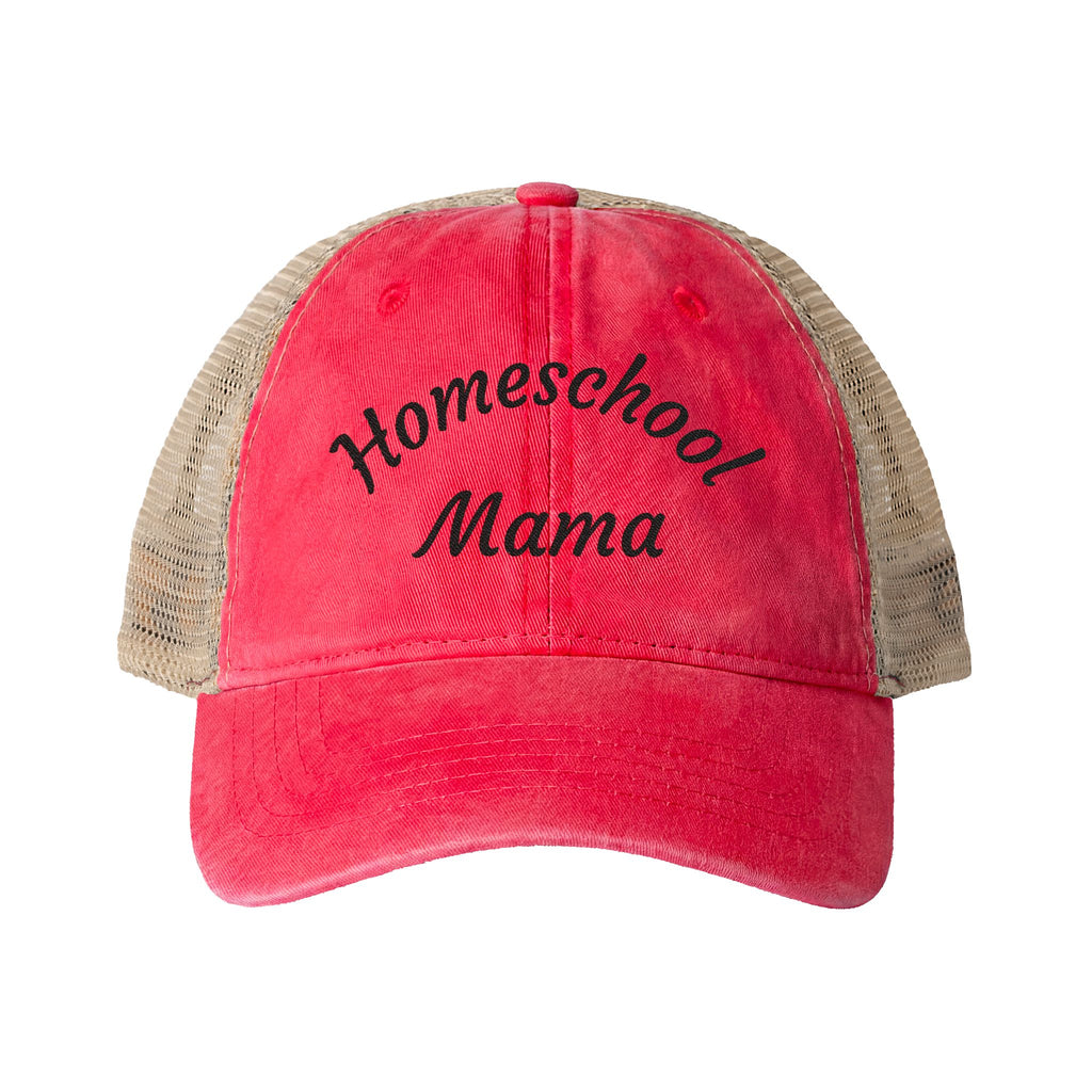 Homeschool Mama Washed Mesh-Back Cap