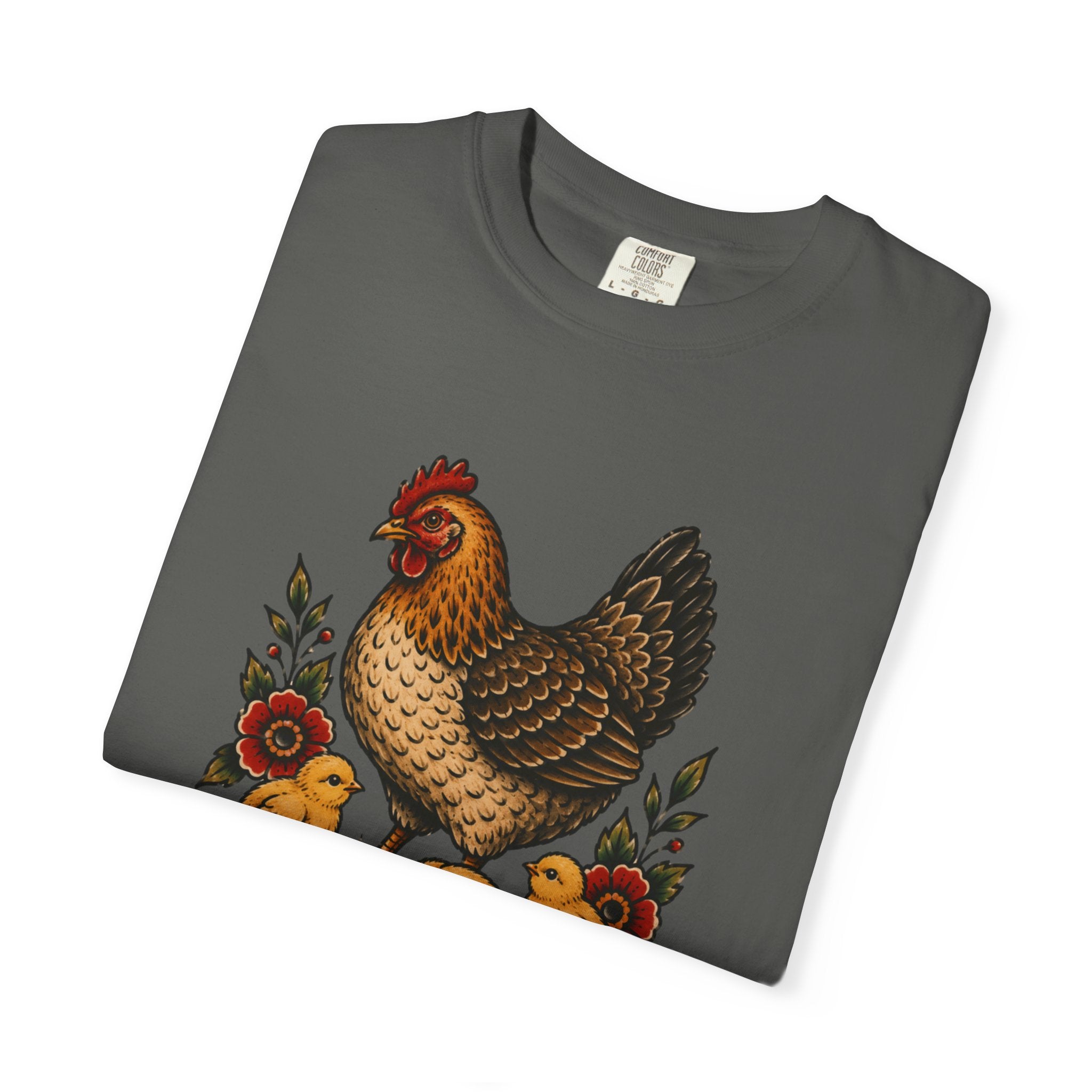 Tattoo-Inspired Chicken T-Shirt — Homesteader & Chicken Lover Tee
