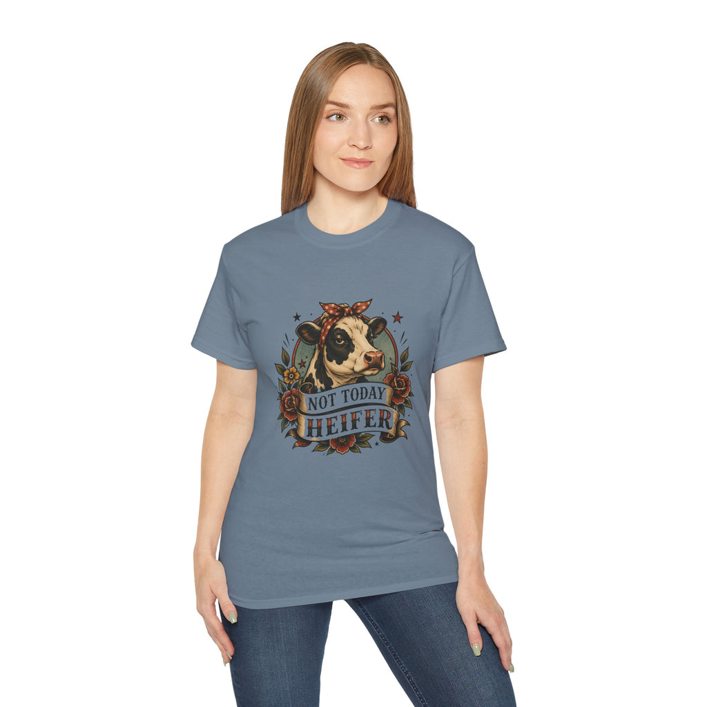 Tattoo-Inspired Cow Tee — Funny Cow Lover Shirt for Farmers & Homesteaders
