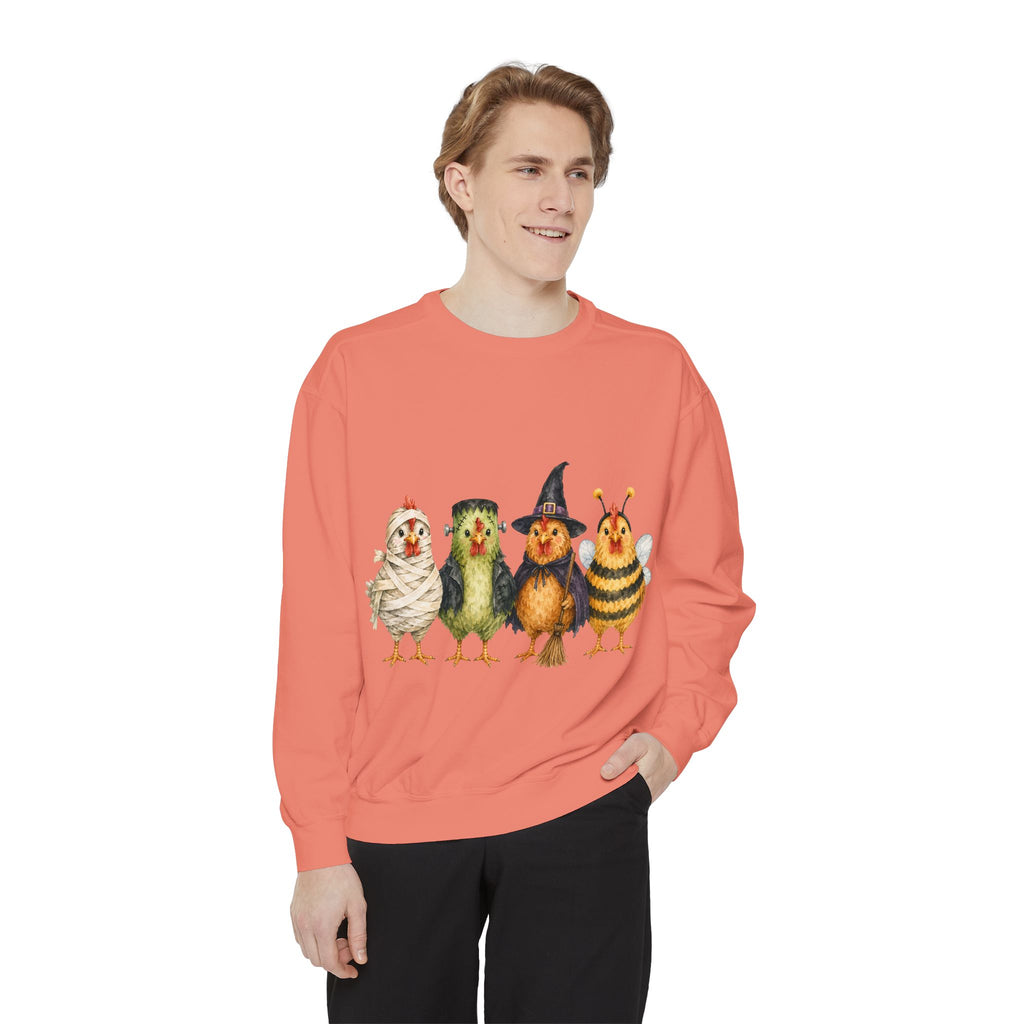 Halloween Chicken Unisex Garment-Dyed Sweatshirt