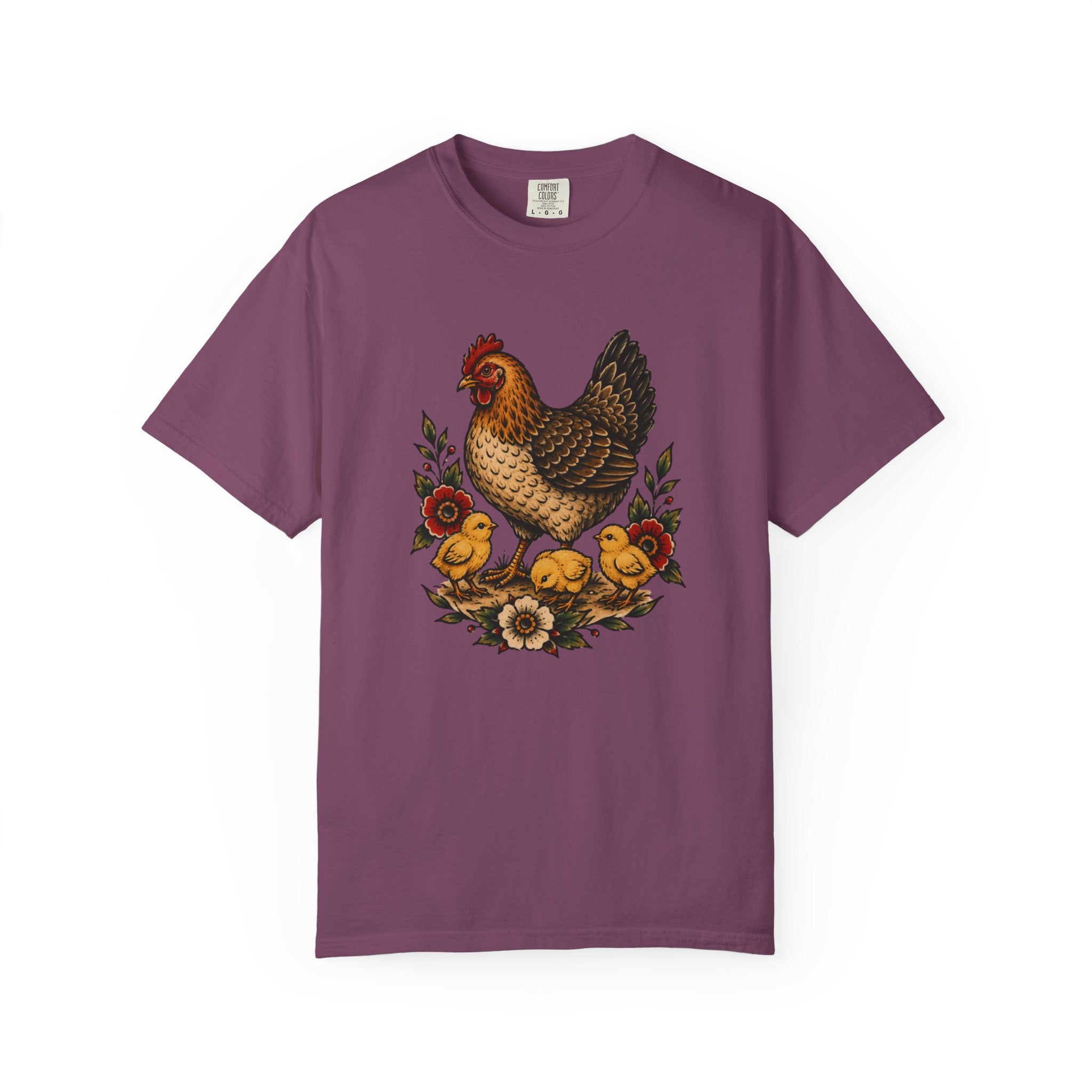 Tattoo-Inspired Chicken T-Shirt — Homesteader & Chicken Lover Tee
