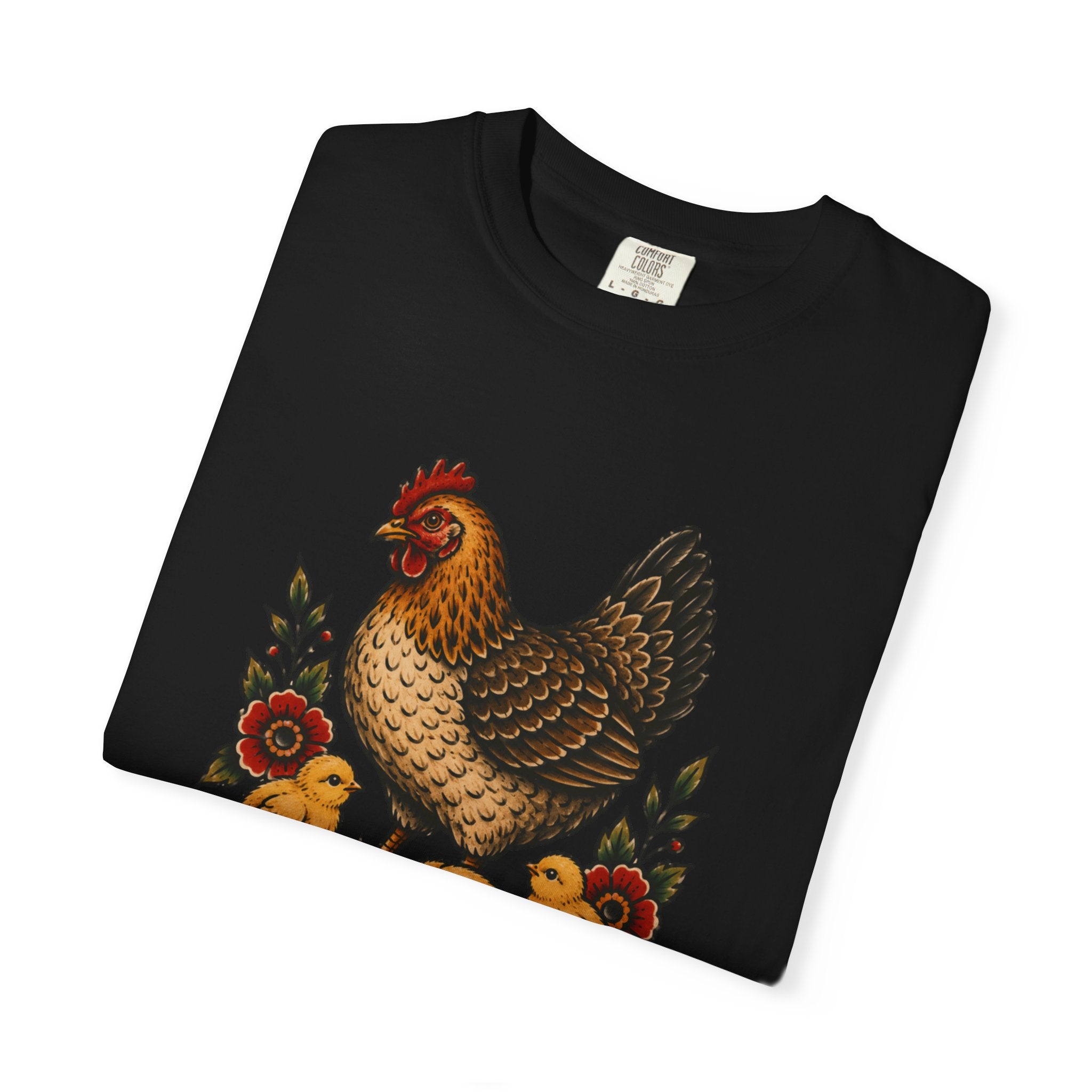 Tattoo-Inspired Chicken T-Shirt — Homesteader & Chicken Lover Tee