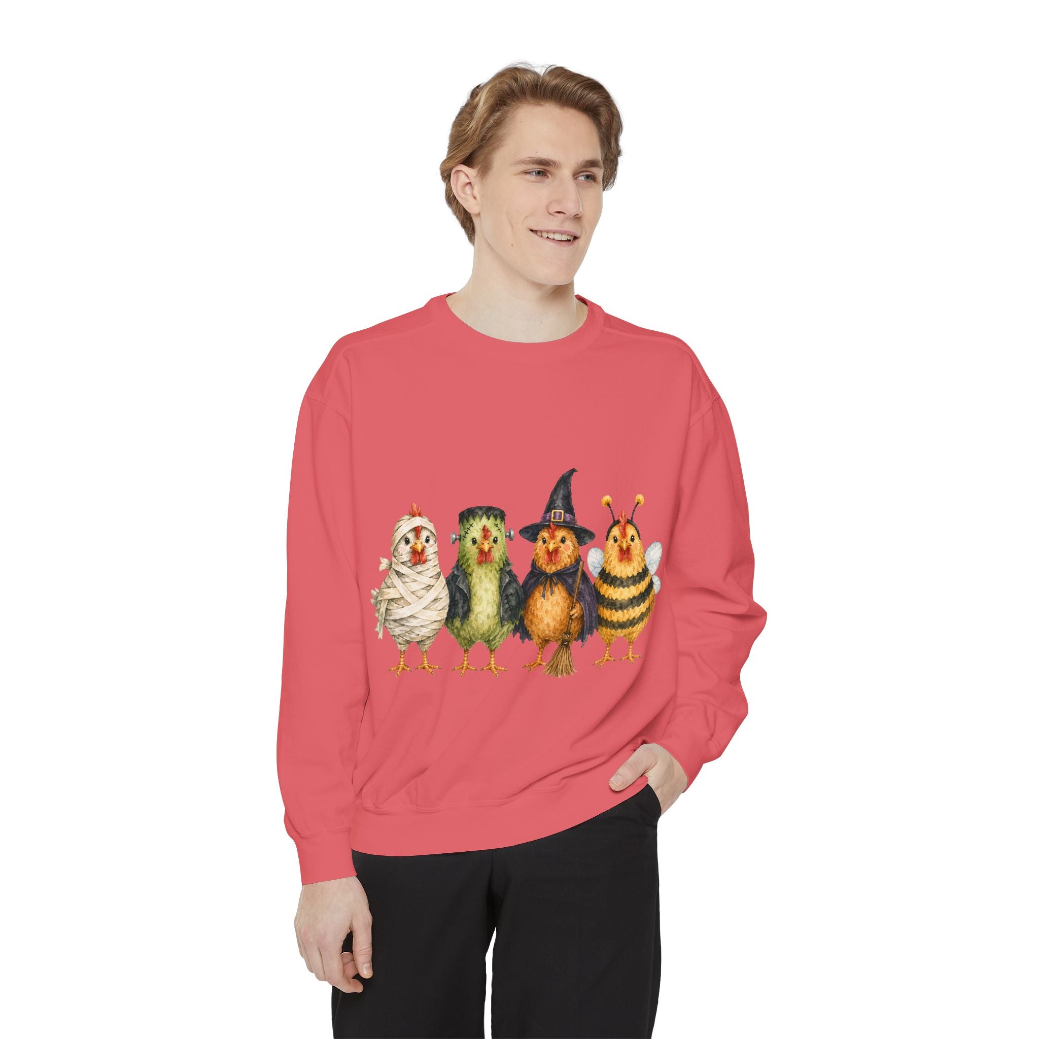 Halloween Chicken Unisex Garment-Dyed Sweatshirt