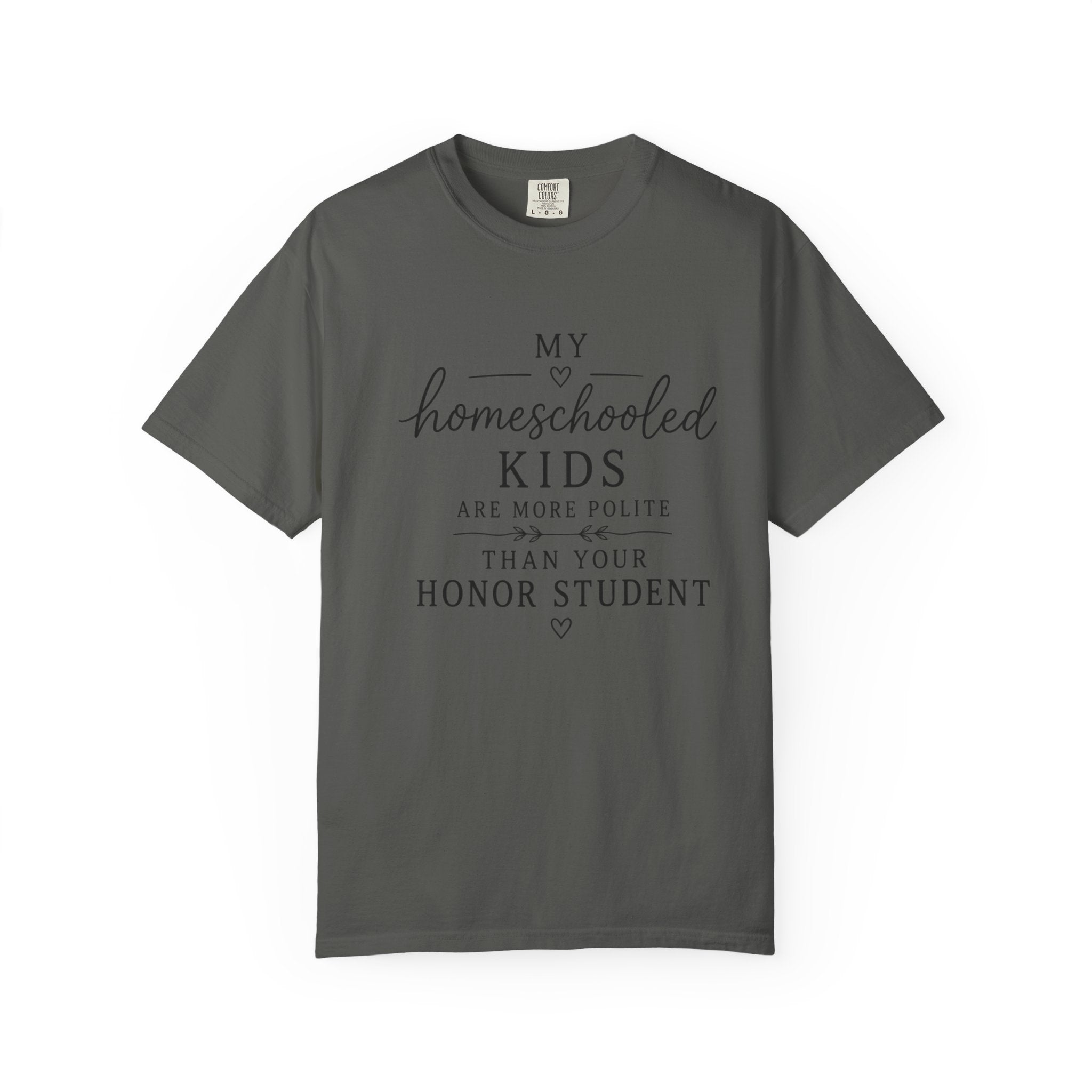 Snarky Homeschool vs Public School T-Shirt — 'Polite Homeschool Kids' Comment Tee