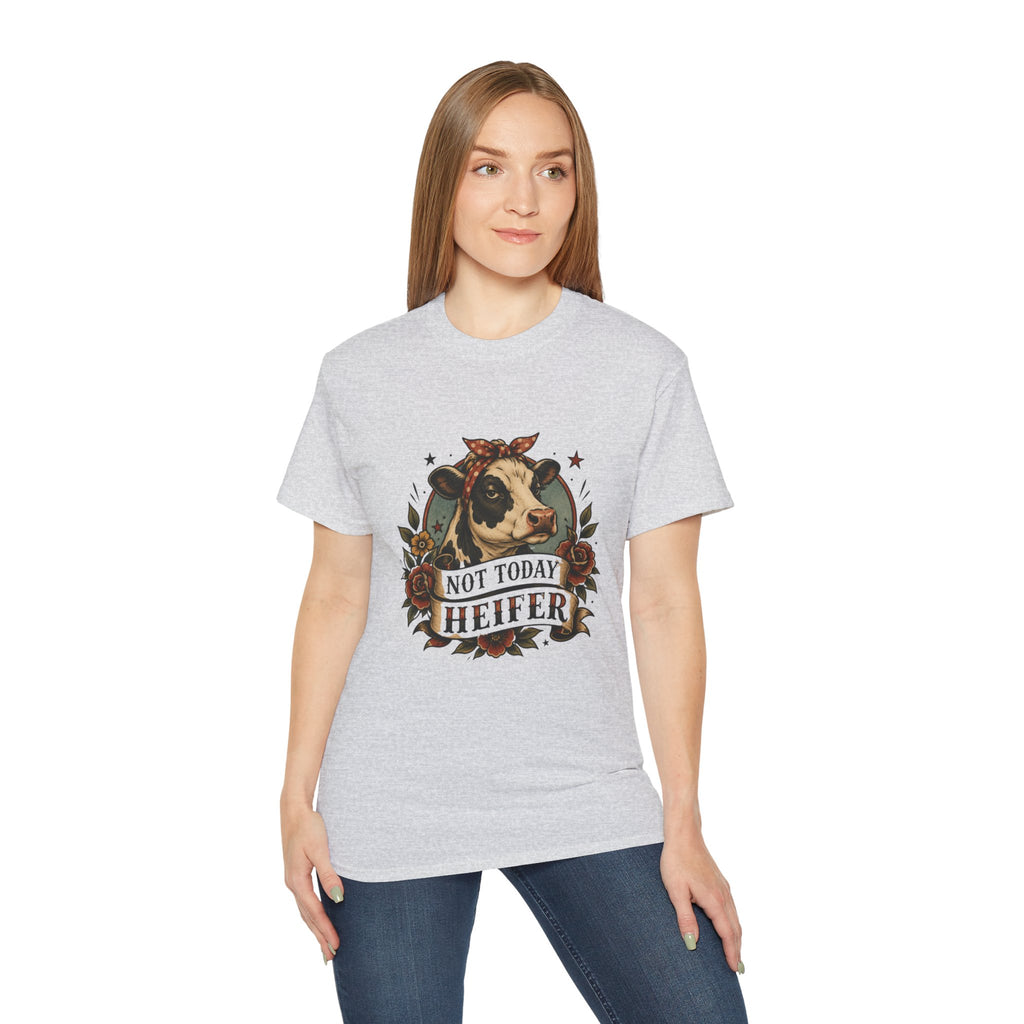 Tattoo-Inspired Cow Tee — Funny Cow Lover Shirt for Farmers & Homesteaders