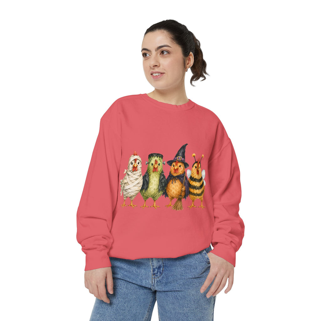 Halloween Chicken Unisex Garment-Dyed Sweatshirt