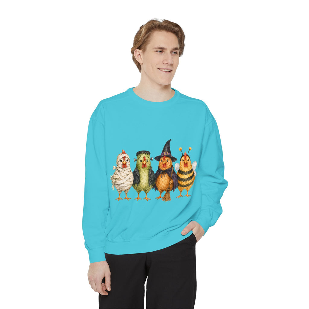Halloween Chicken Unisex Garment-Dyed Sweatshirt