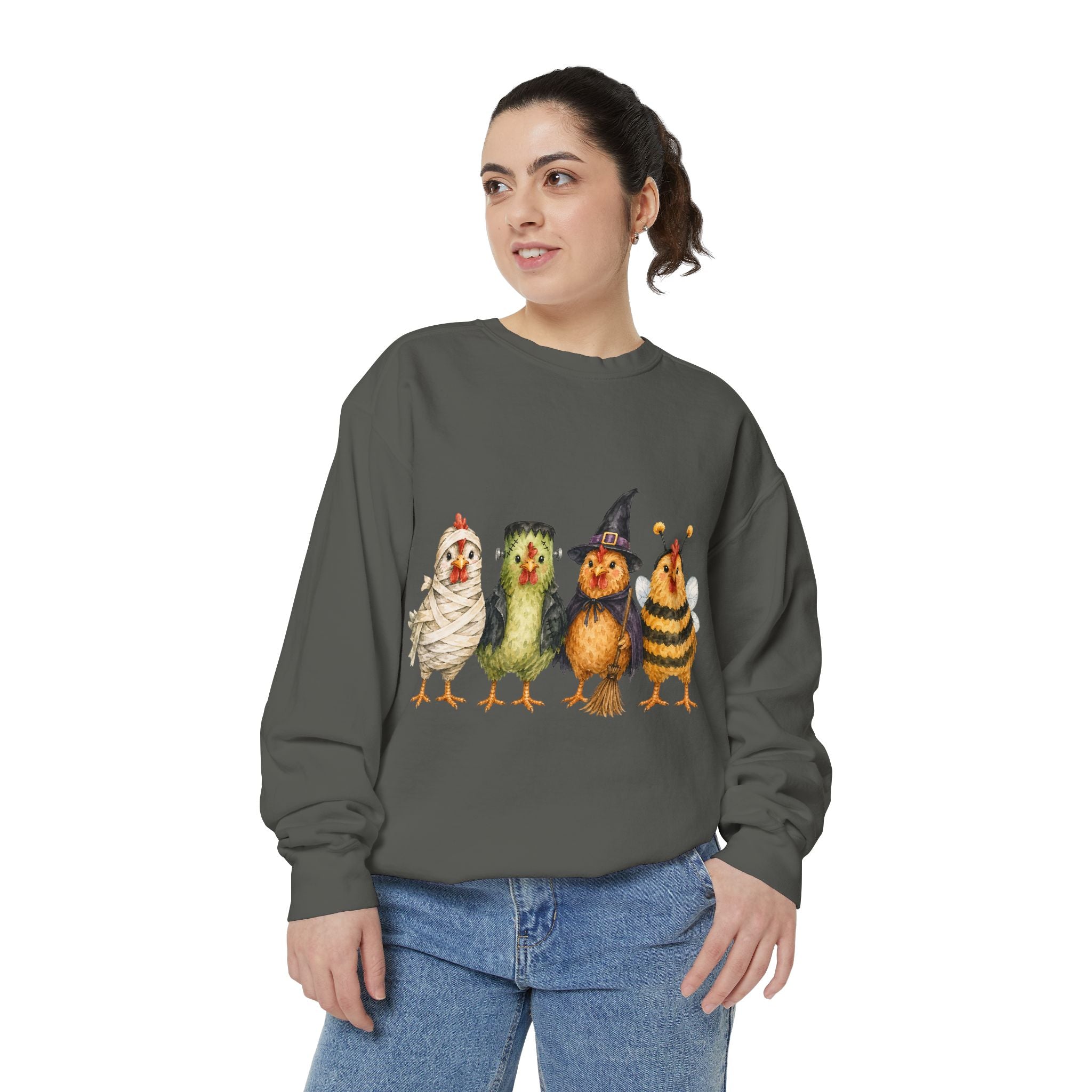 Halloween Chicken Unisex Garment-Dyed Sweatshirt
