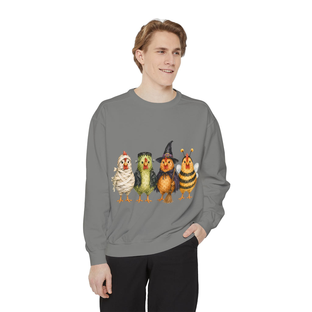 Halloween Chicken Unisex Garment-Dyed Sweatshirt