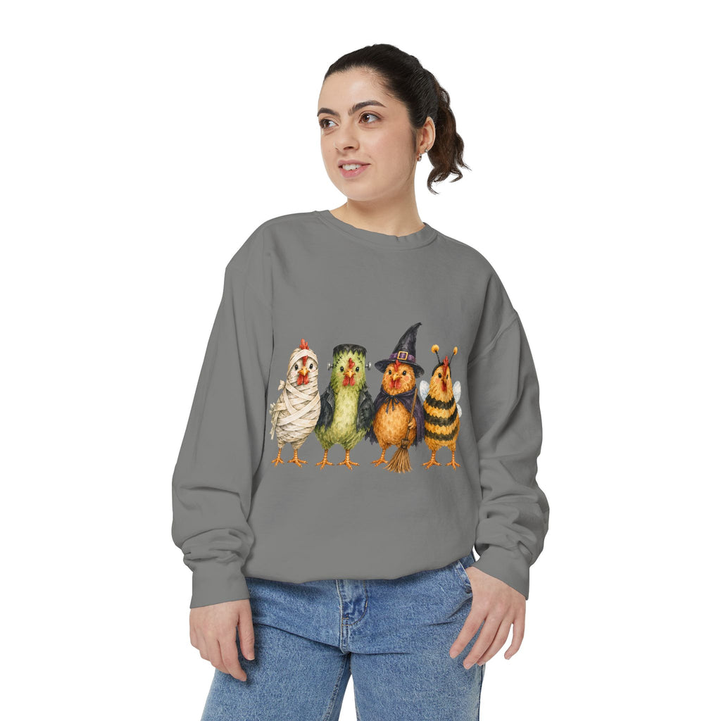 Halloween Chicken Unisex Garment-Dyed Sweatshirt
