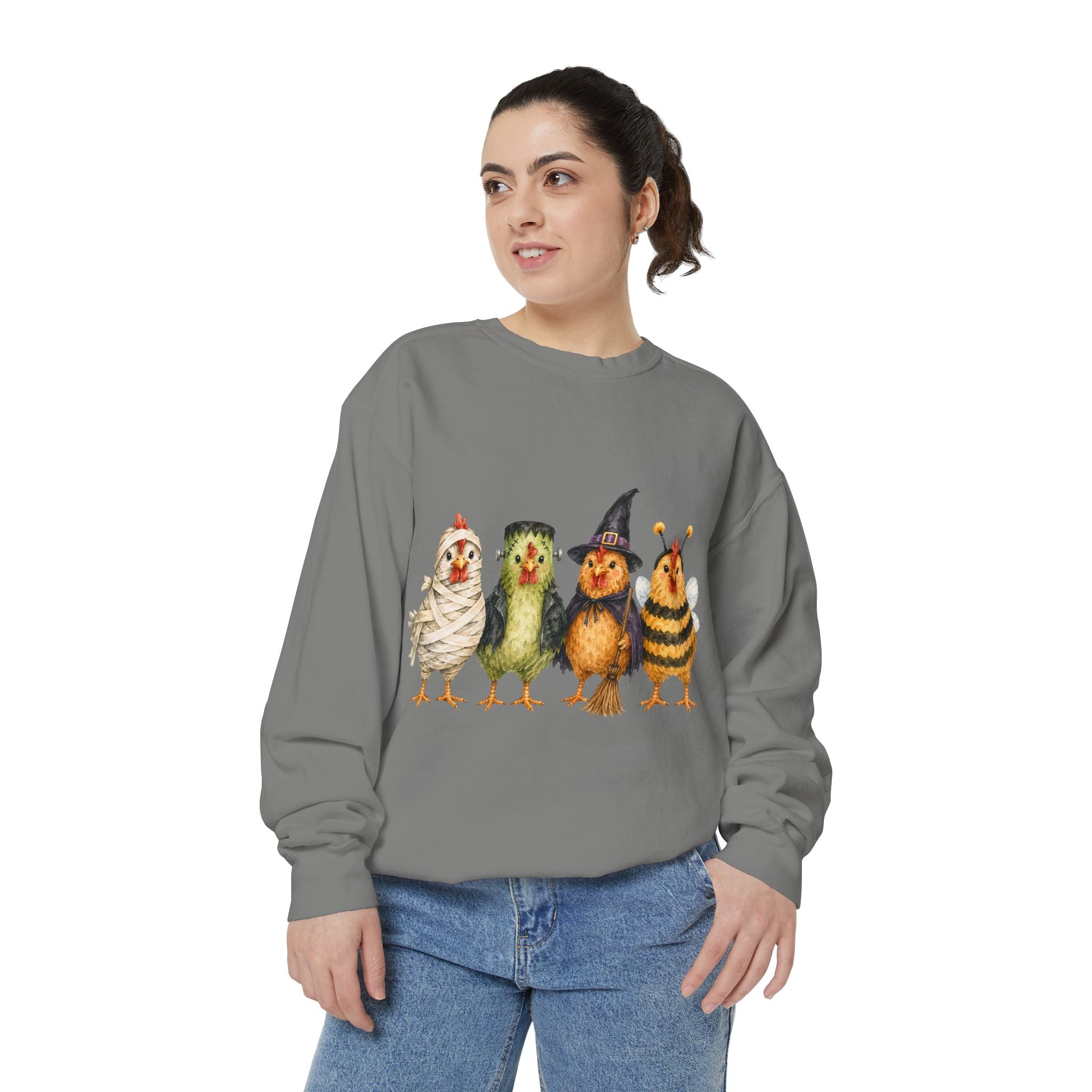 Halloween Chicken Unisex Garment-Dyed Sweatshirt