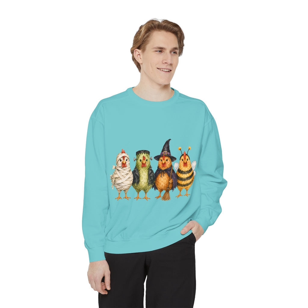 Halloween Chicken Unisex Garment-Dyed Sweatshirt