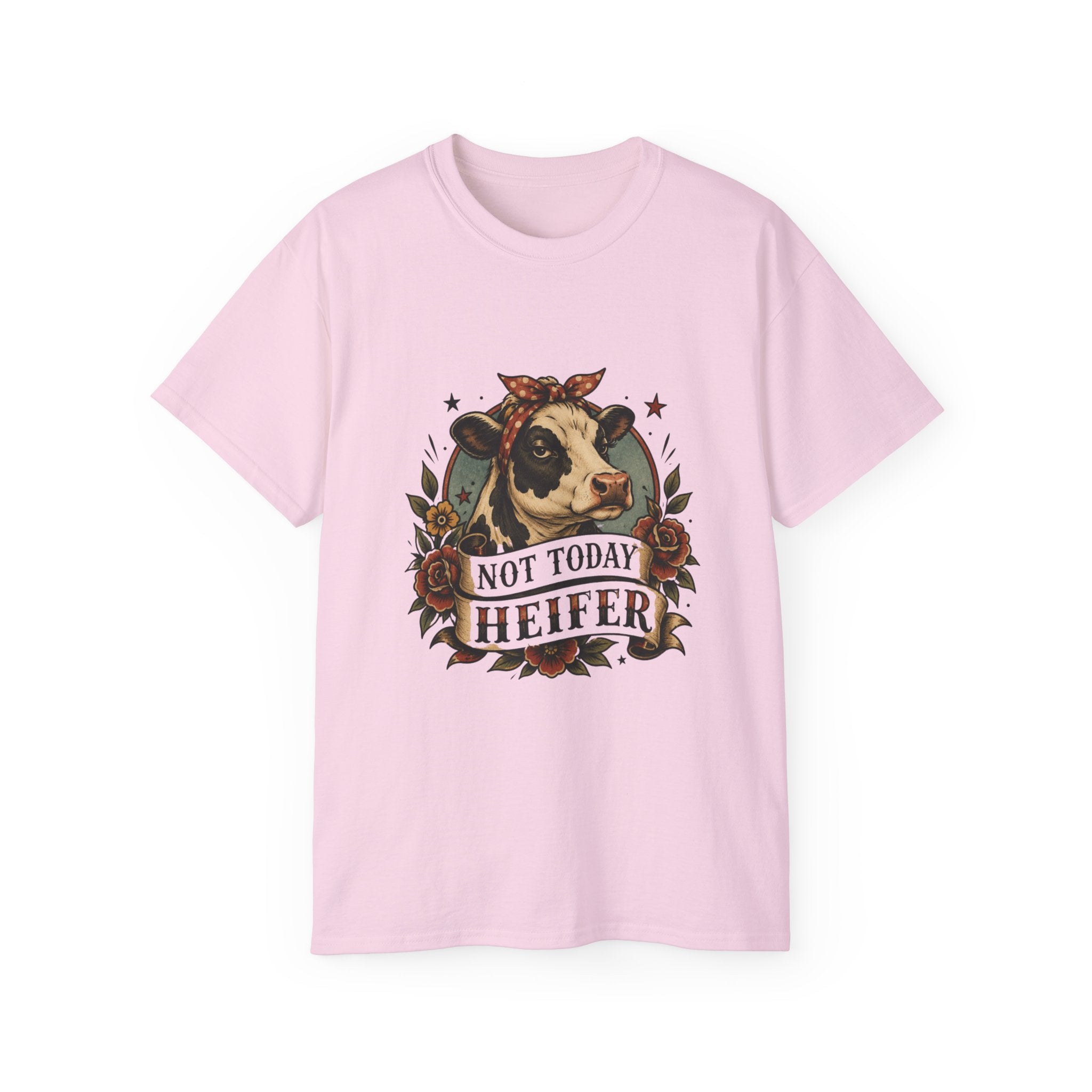 Tattoo-Inspired Cow Tee — Funny Cow Lover Shirt for Farmers & Homesteaders