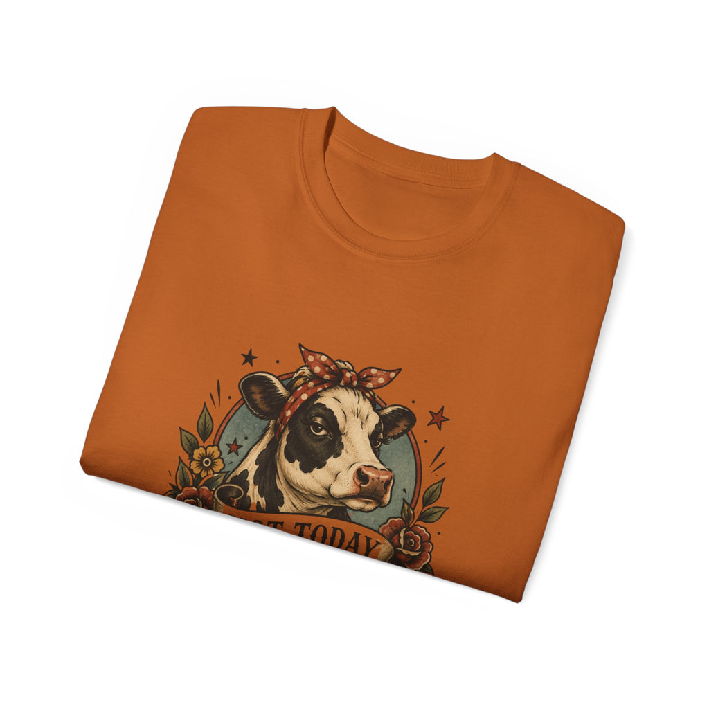 Tattoo-Inspired Cow Tee — Funny Cow Lover Shirt for Farmers & Homesteaders
