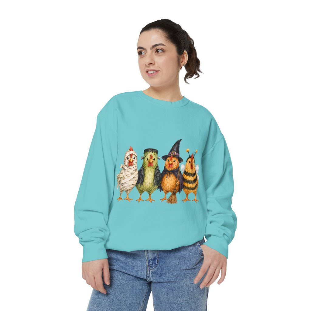 Halloween Chicken Unisex Garment-Dyed Sweatshirt
