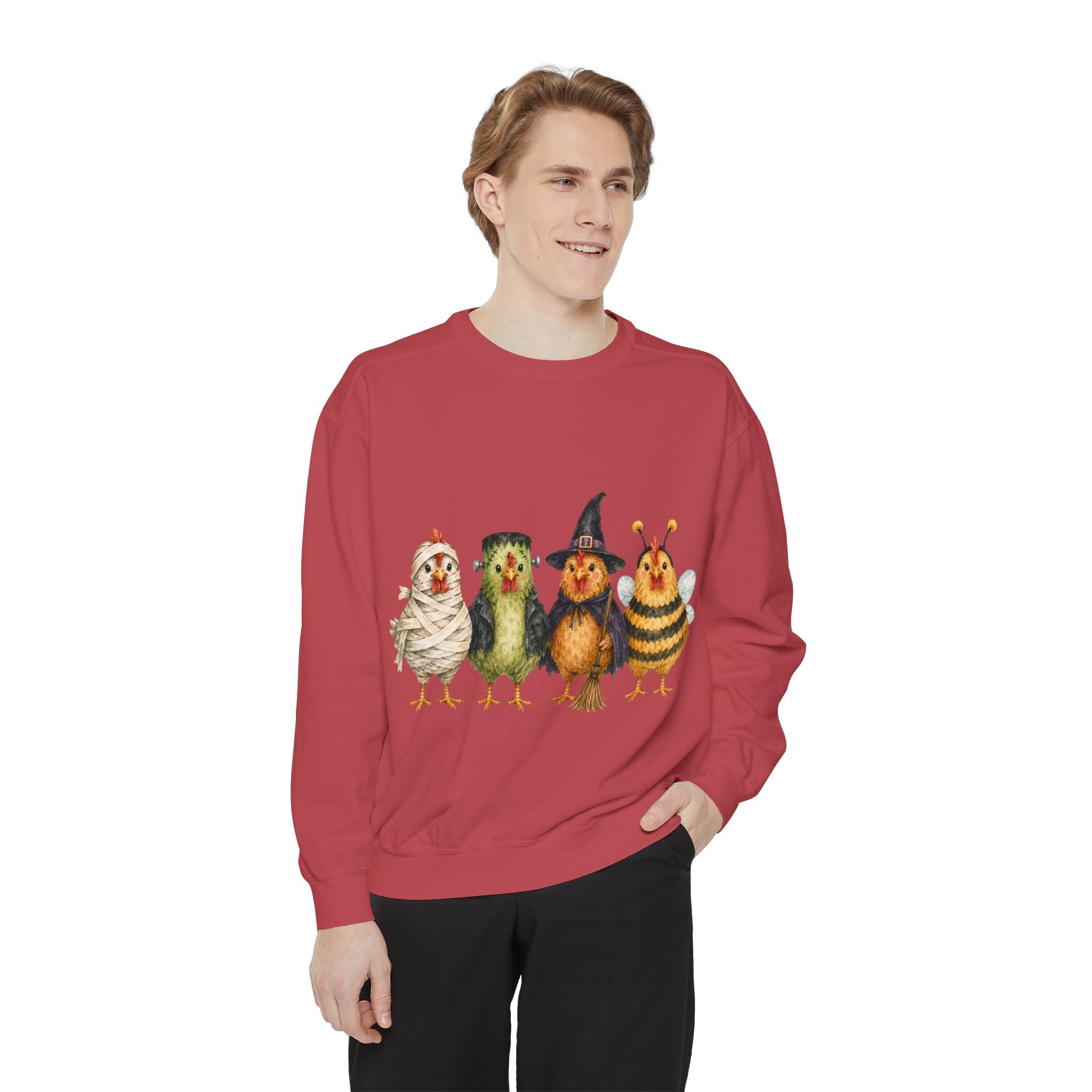 Halloween Chicken Unisex Garment-Dyed Sweatshirt