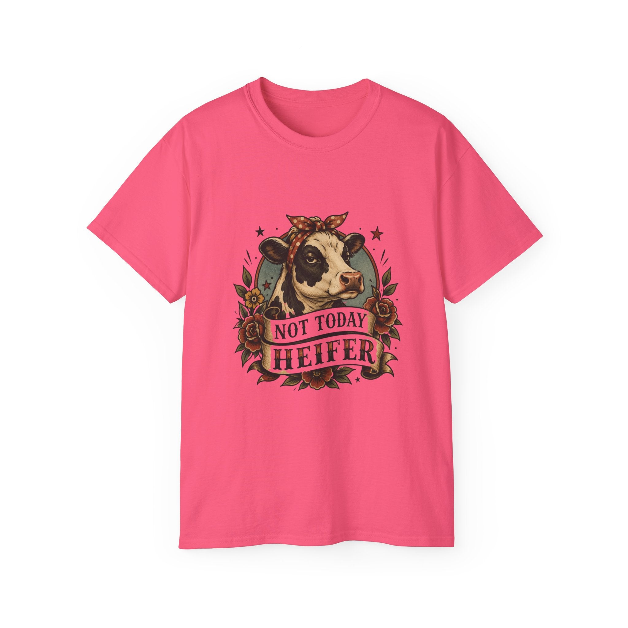 Tattoo-Inspired Cow Tee — Funny Cow Lover Shirt for Farmers & Homesteaders